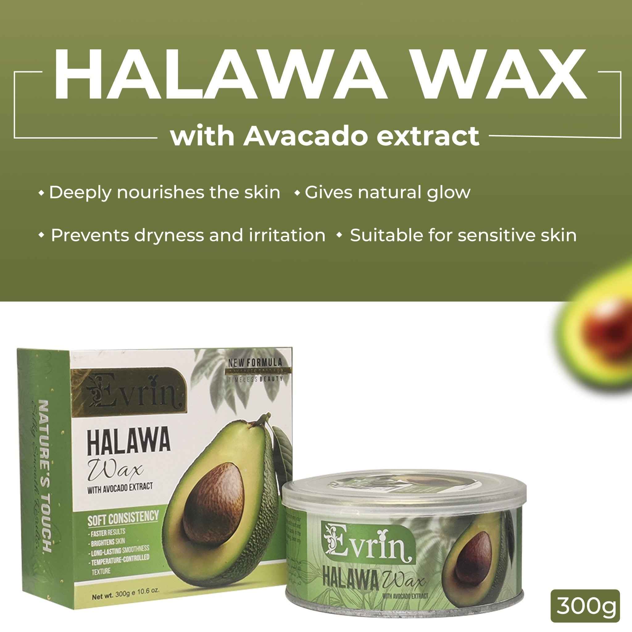 Evrin Halawa Wax with Avocado Extract