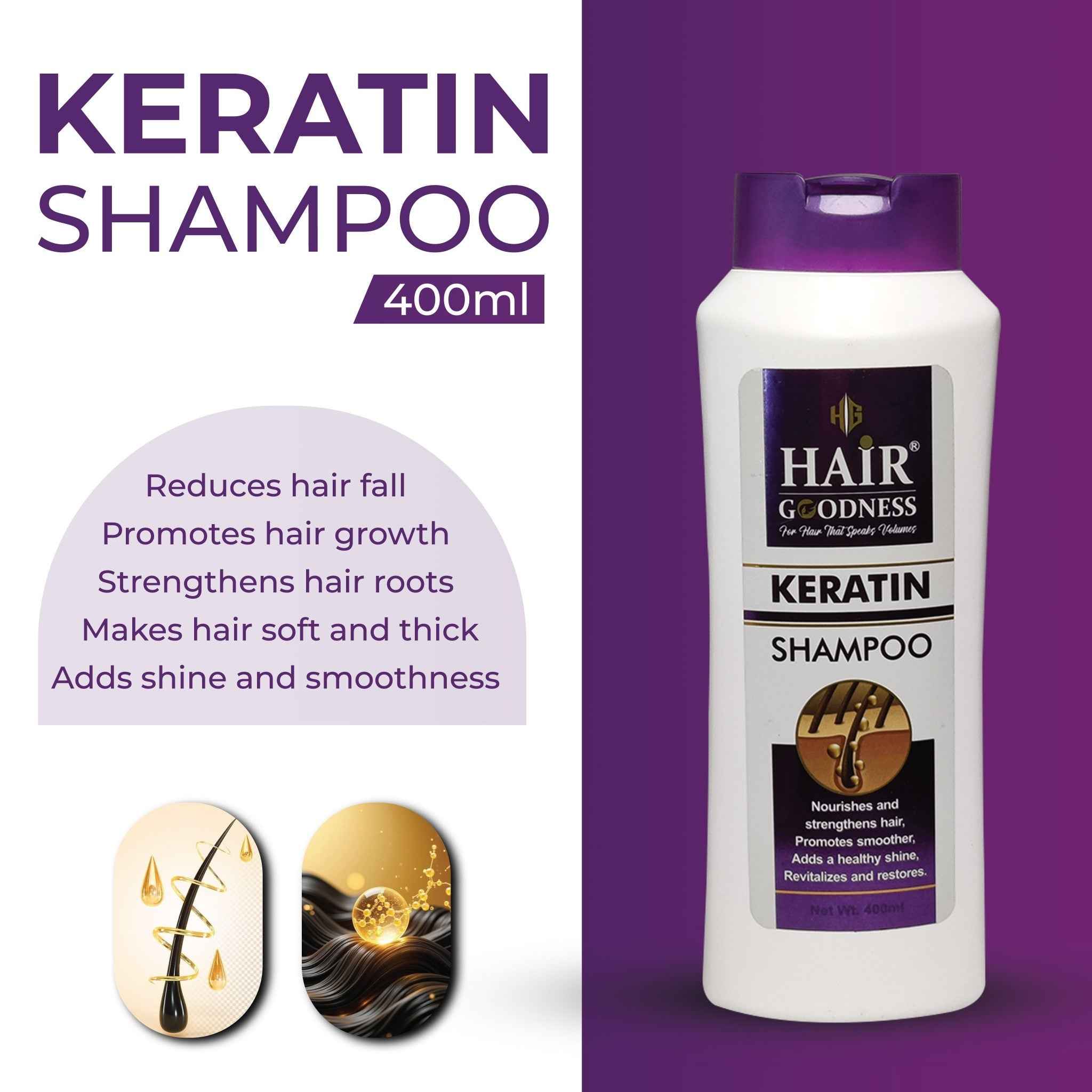 Hair Goodness Keratin Shampoo – Nourish, Strengthen & Shine