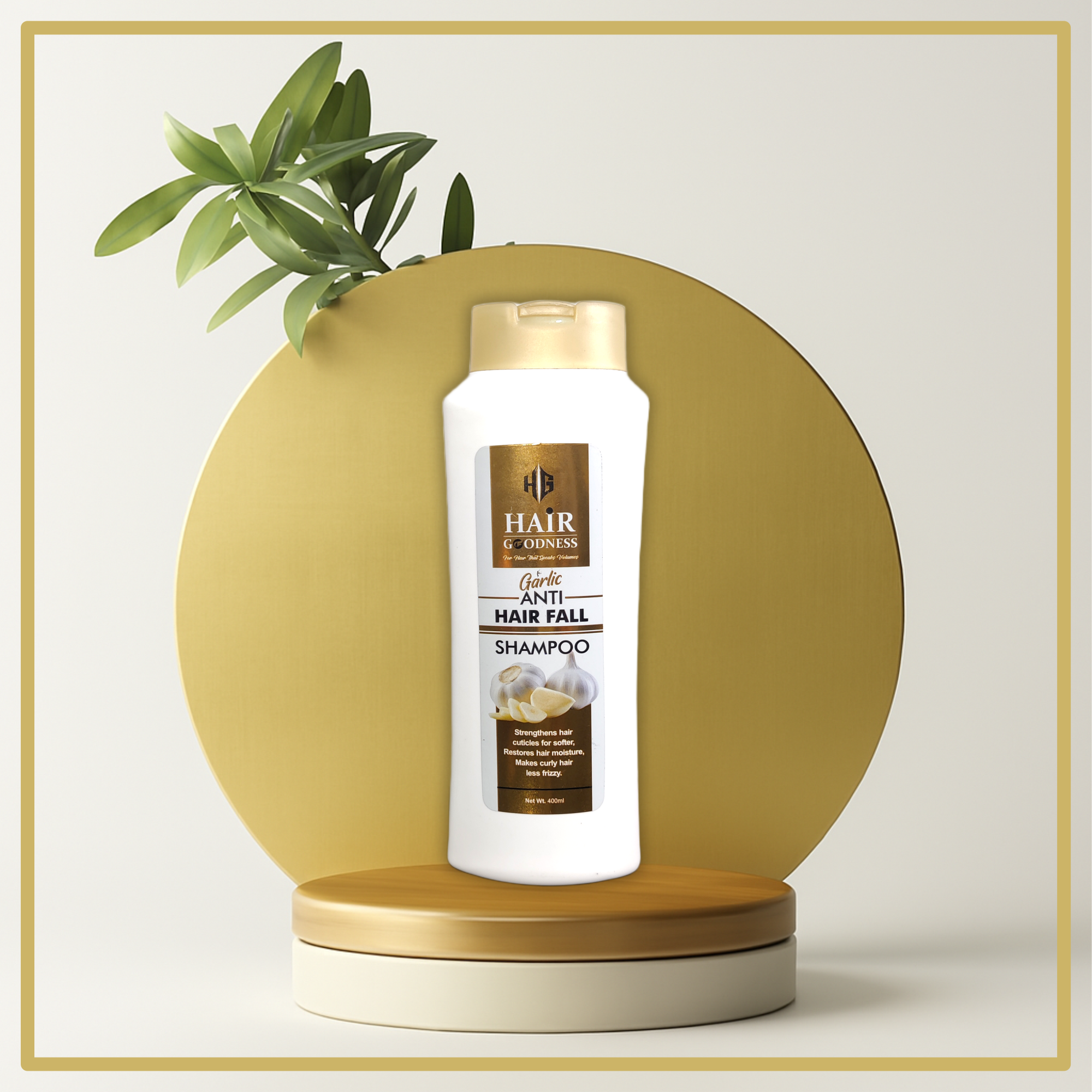 Hair Goodness Garlic Anti Hair Fall Shampoo - Effective Hair Fall Shampoo for Thicker, Healthier Hair