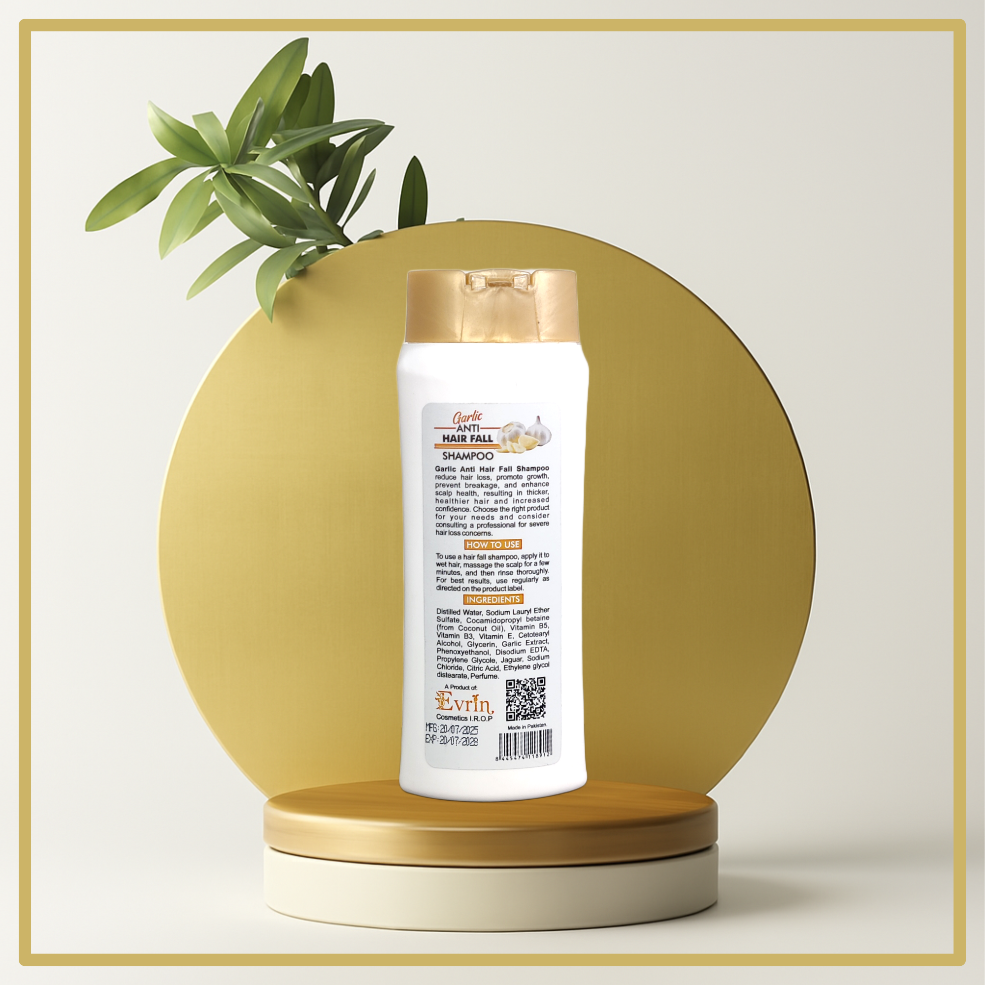 Hair Goodness Garlic Anti Hair Fall Shampoo - Effective Hair Fall Shampoo for Thicker, Healthier Hair