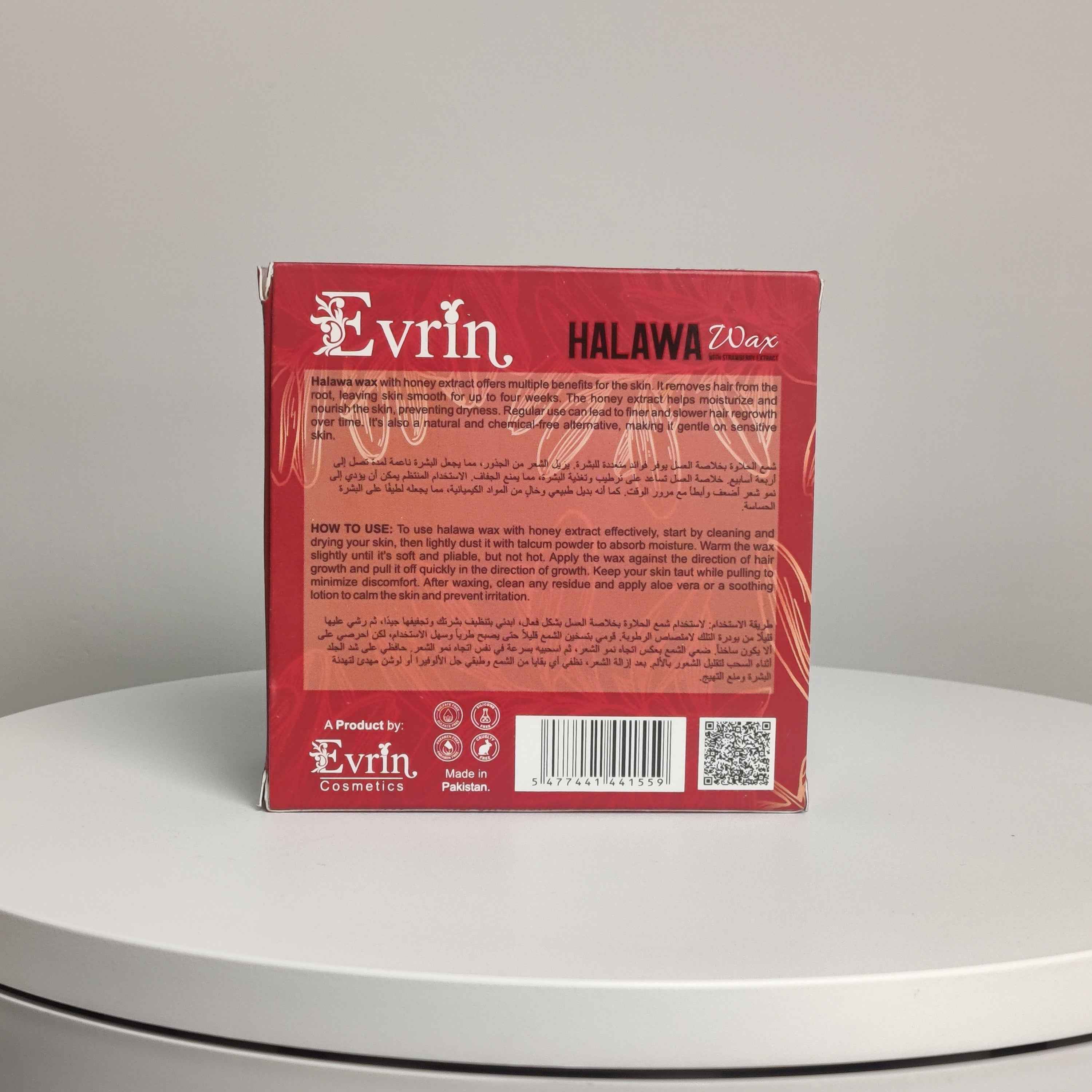 Evrin Halawa Wax with Strawberry Extract